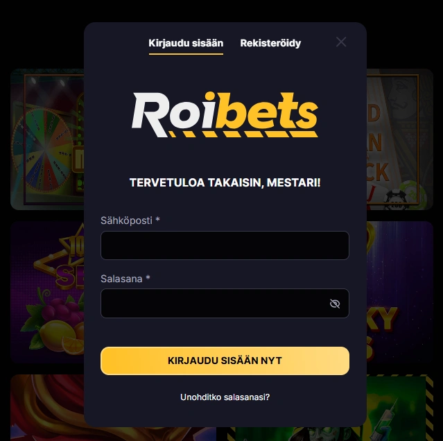 roibets login page